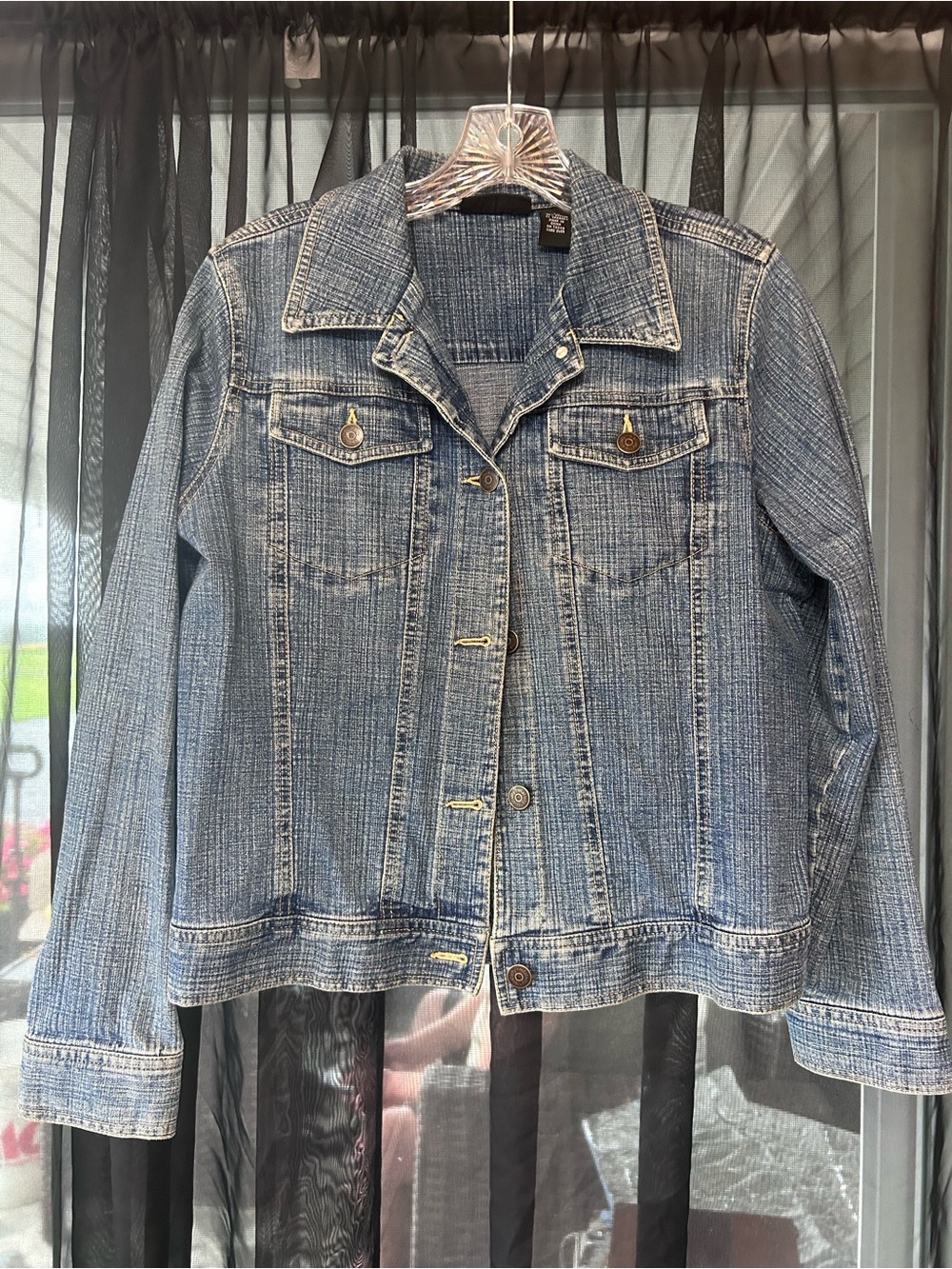 Relativity Light Blue Washed Denim Jacket - Women's